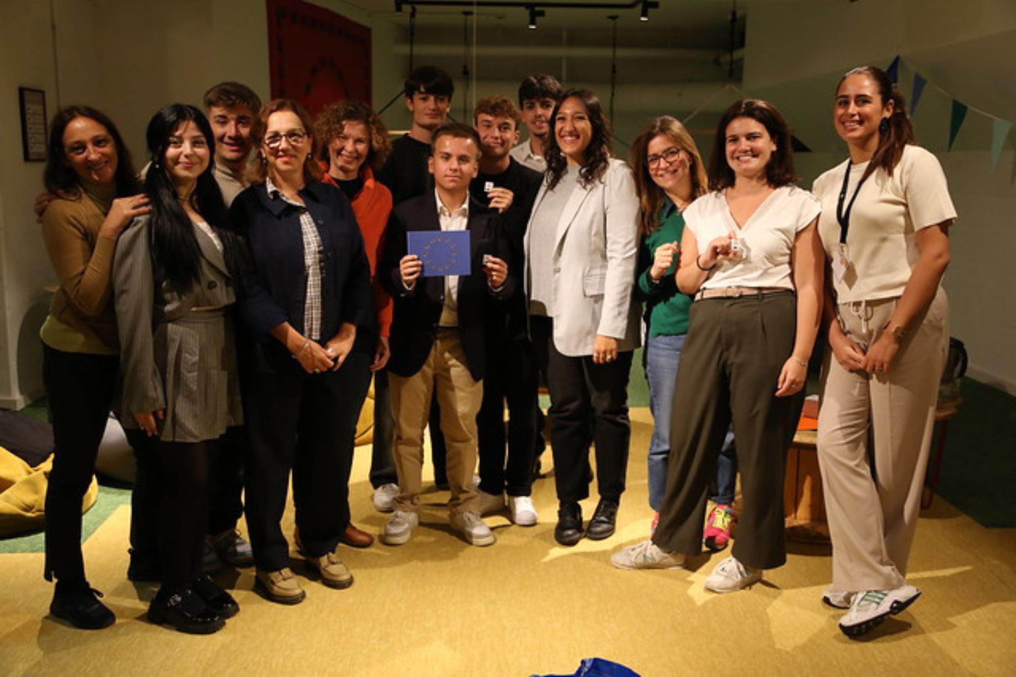 Youth delegates from the DAY project meeting with Marta Kuljon and Véronique Pain from the European Commission’s DG JUST Child Rights Team in Brussels, September 2024.