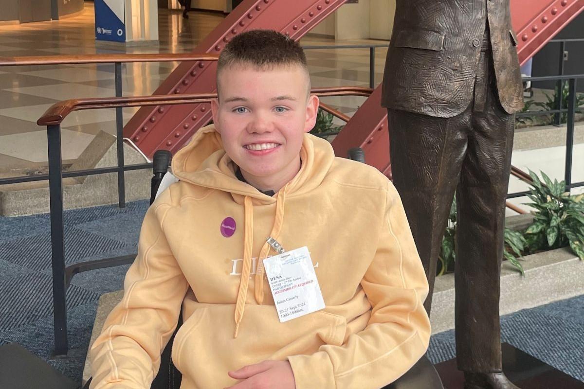 James at the Young Citizens Assembly on Pollinators 