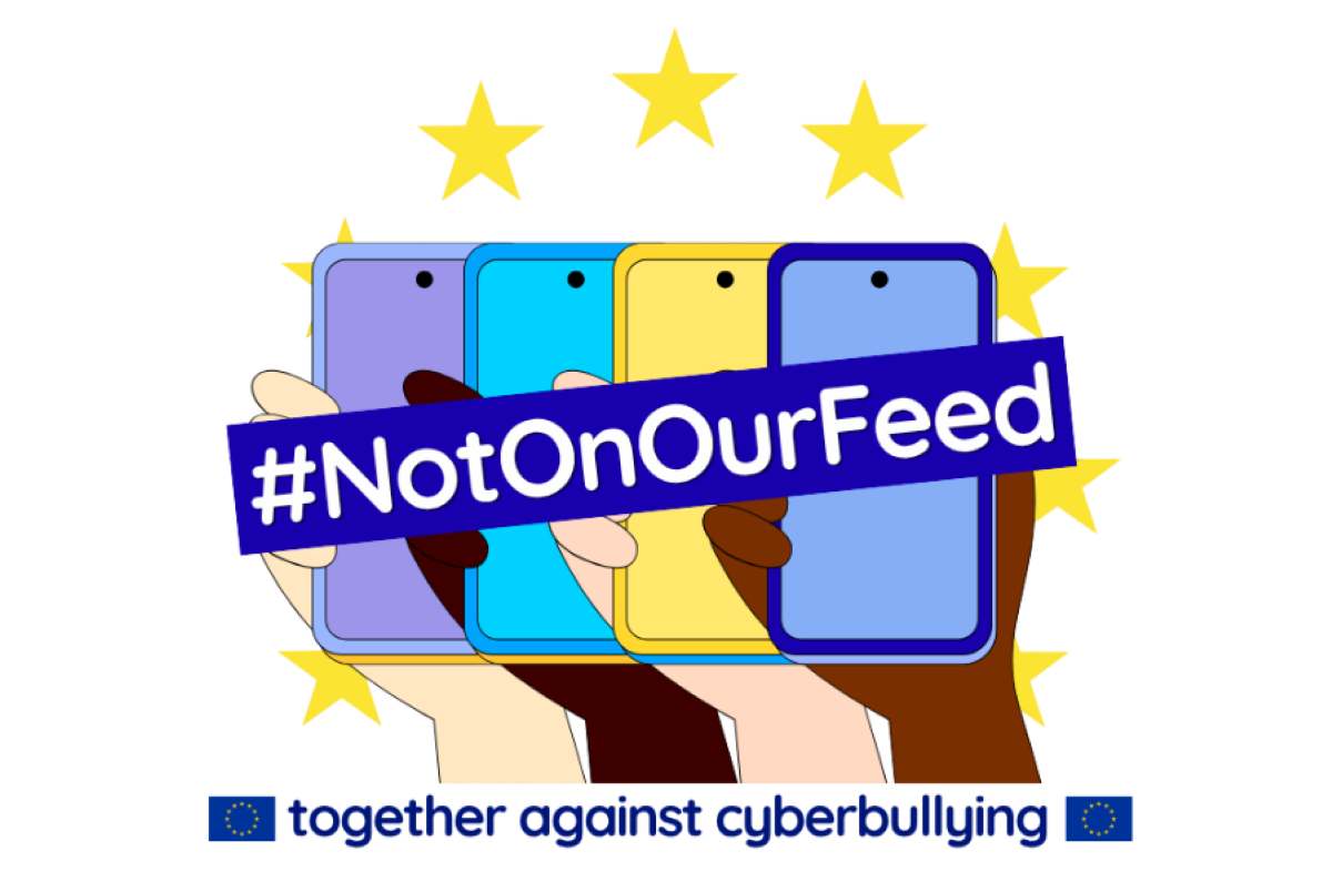 Campaign logo and hashtag: not on our feed