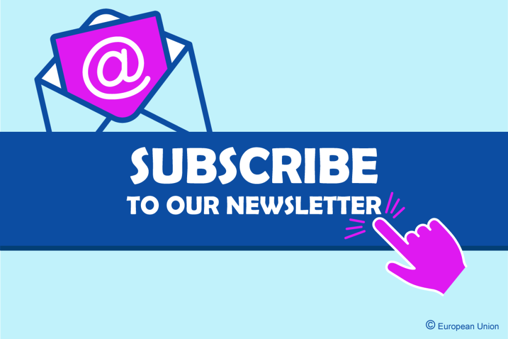 Subscribe to our Newsletter with an email sign and mouse over click