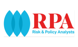 Red and blue logo of Risk and Policy Analysts