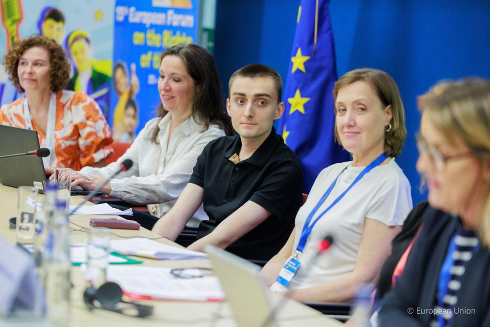 Jan as a panelist at the 2025 Forum on the Rights of the Child