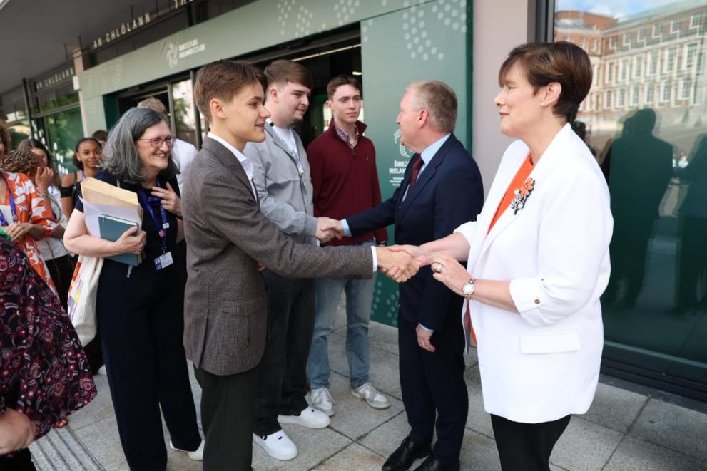 Gabrielius meeting Norma Foley Irish Minister, Minister for Children, Disability and Equality